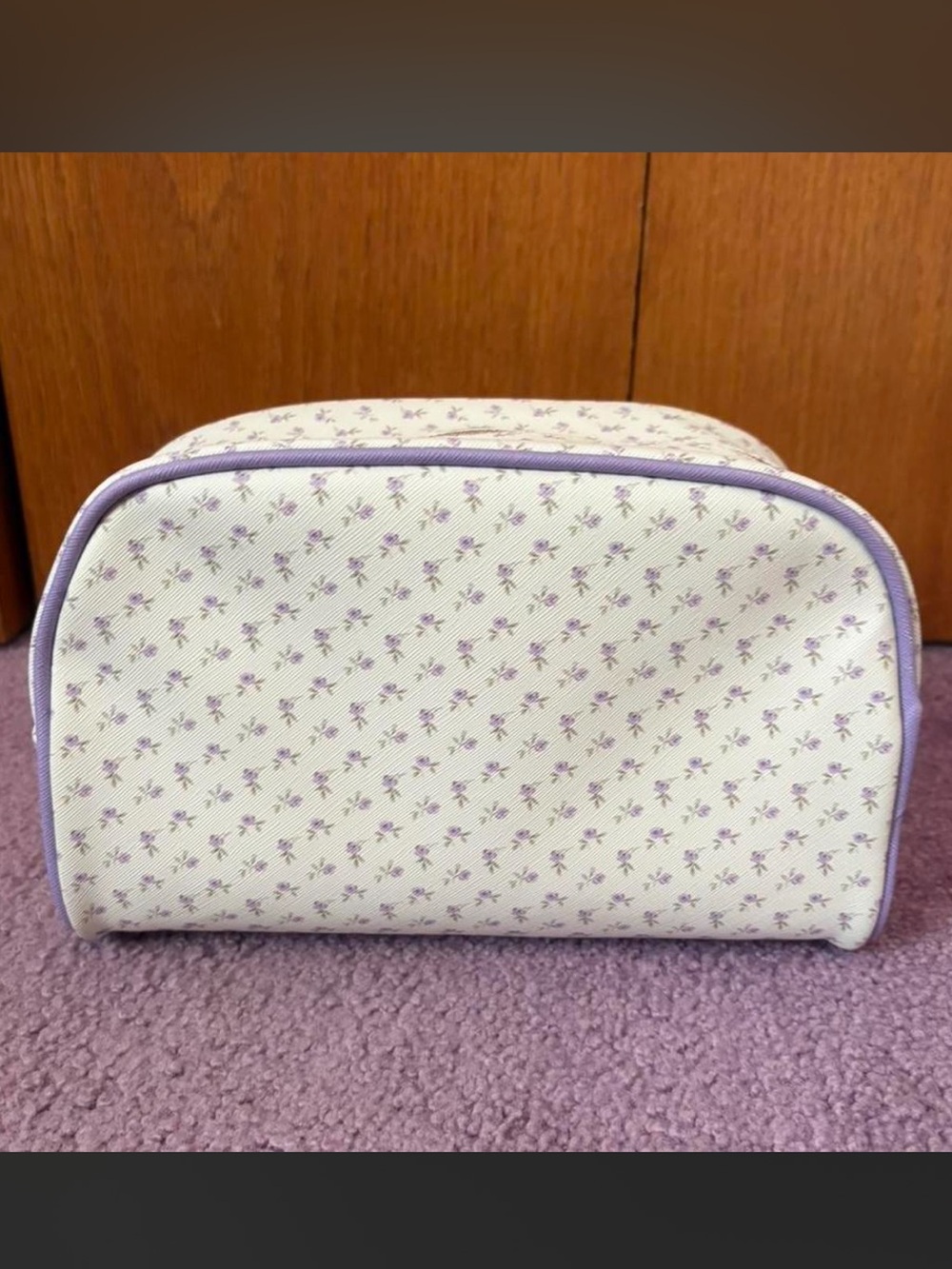 Lilac Floral Makeup Bag
